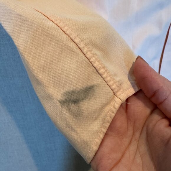 Ralph Lauren Classic Fit Short Sleeve Button Down XL Peach Shirt Blue Pony Logo - Picture 7 of 9